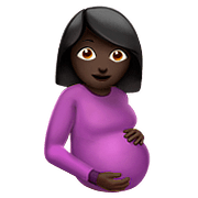 Emoji 🤰🏿 Donna Incinta: Carnagione Scura su Apple iOS 10.2.