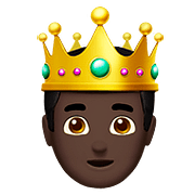 🤴🏿 Emoji Príncipe: Pele Escura na Apple iOS 10.2.