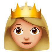 Emoji 👸🏼 Principessa: Carnagione Abbastanza Chiara su Apple iOS 10.2.