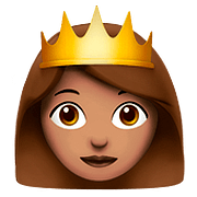 Émoji 👸🏽 Princesse : Peau Légèrement Mate sur Apple iOS 10.2.