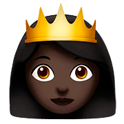 Emoji 👸🏿 Principessa: Carnagione Scura su Apple iOS 10.2.