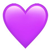 Émoji 💜 Cœur Violet sur Apple iOS 10.2.