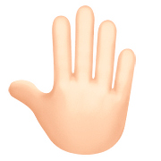 🤚🏻 Emoji erhobene Hand von hinten: helle Hautfarbe Apple iOS 10.2.