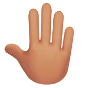 Emoji 🤚🏽 Dorso Mano Alzata: Carnagione Olivastra su Apple iOS 10.2.