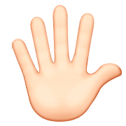 🖐🏻 Emoji Mão Aberta Com Os Dedos Separados: Pele Clara na Apple iOS 10.2.