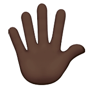 🖐🏿 Emoji Hand mit gespreizten Fingern: dunkle Hautfarbe Apple iOS 10.2.