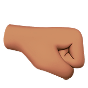 Emoji 🤜🏽 Pugno A Destra: Carnagione Olivastra su Apple iOS 10.2.