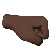 Emoji 🤜🏿 Pugno A Destra: Carnagione Scura su Apple iOS 10.2.