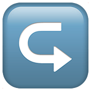 Émoji ↪️ Flèche Courbe Droite sur Apple iOS 10.2.