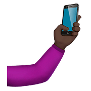 🤳🏿 Emoji Selfie: dunkle Hautfarbe Apple iOS 10.2.