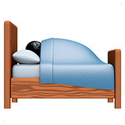 🛌 Emoji im Bett liegende Person Apple iOS 10.2.