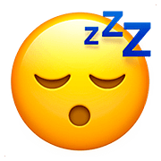😴 Emoji Rosto Dormindo na Apple iOS 10.2.
