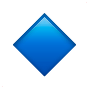 🔹 Emoji Rombo Azul Pequeño en Apple iOS 10.2.