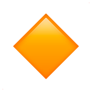 🔸 Emoji Rombo Naranja Pequeño en Apple iOS 10.2.