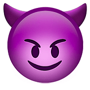Emoji 😈 Faccina Con Sorriso E Corna su Apple iOS 10.2.