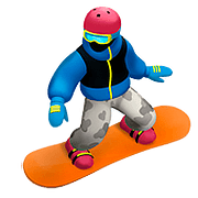 Emoji 🏂 Persona Sullo Snowboard su Apple iOS 10.2.