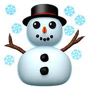☃️ Emoji Muñeco De Nieve Con Nieve en Apple iOS 10.2.
