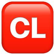 🆑 Emoji Großbuchstaben CL in rotem Quadrat Apple iOS 10.2.