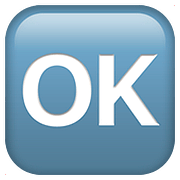🆗 Emoji Großbuchstaben OK in blauem Quadrat Apple iOS 10.2.
