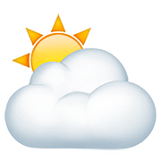Emoji ⛅ Sole Coperto su Apple iOS 10.2.