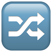 Emoji 🔀 Pulsante Di Riproduzione Casuale su Apple iOS 10.2.