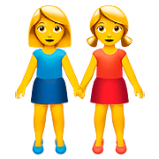 👭 Emoji Duas Mulheres De Mãos Dadas na Apple iOS 10.2.
