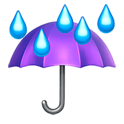 Emoji ☔ Ombrello Con Gocce Di Pioggia su Apple iOS 10.2.
