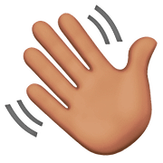 Emoji 👋🏽 Mano Che Saluta: Carnagione Olivastra su Apple iOS 10.2.