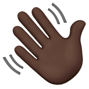 👋🏿 Emoji Mão Acenando: Pele Escura na Apple iOS 10.2.