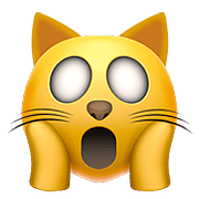 Emoji 🙀 Gatto Esterrefatto su Apple iOS 10.2.