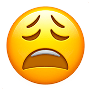 Emoji 😩 Faccina Esausta su Apple iOS 10.2.