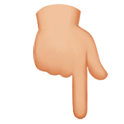 Emoji 👇🏼 Indice Abbassato: Carnagione Abbastanza Chiara su Apple iOS 10.2.