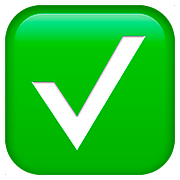 ✅ Emoji Botón De Marca De Verificación en Apple iOS 10.2.