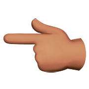 👈🏽 Emoji Dorso Da Mão Com Dedo Indicador Apontando Para A Esquerda: Pele Morena na Apple iOS 10.2.