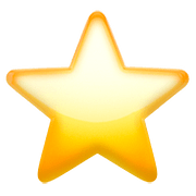 Émoji ⭐ étoile sur Apple iOS 10.2.