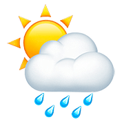 Emoji 🌦️ Sole Coperto E Pioggia su Apple iOS 10.2.