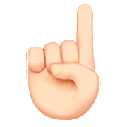 ☝🏻 Emoji Indicador Apontando Para Cima: Pele Clara na Apple iOS 10.2.