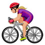 Émoji 🚴🏼‍♀️ Cycliste Femme : Peau Moyennement Claire sur Apple iOS 10.2.