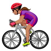 🚴🏽‍♀️ Emoji Mulher Ciclista: Pele Morena na Apple iOS 10.2.