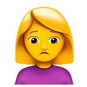 🙍‍♀️ Emoji Mulher Franzindo A Sobrancelha na Apple iOS 10.2.