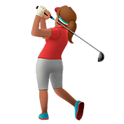 Emoji 🏌🏽‍♀️ Golfista Donna: Carnagione Olivastra su Apple iOS 10.2.