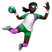 Émoji 🤾🏿‍♀️ Handballeuse : Peau Foncée sur Apple iOS 10.2.