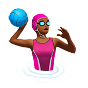 🤽🏾‍♀️ Emoji Mulher Jogando Polo Aquático: Pele Morena Escura na Apple iOS 10.2.