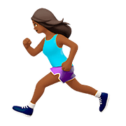 🏃🏾‍♀️ Emoji Mujer Corriendo: Tono De Piel Oscuro Medio en Apple iOS 10.2.