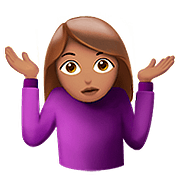 🤷🏽‍♀️ Emoji schulterzuckende Frau: mittlere Hautfarbe Apple iOS 10.2.