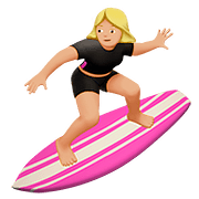 Emoji 🏄🏼‍♀️ Surfista Donna: Carnagione Abbastanza Chiara su Apple iOS 10.2.
