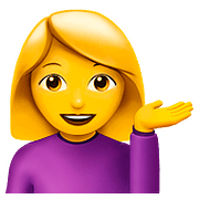 Emoji 💁‍♀️ Donna Con Suggerimento su Apple iOS 10.2.