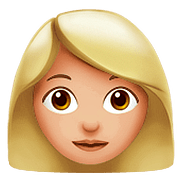👩🏼 Emoji Mujer: Tono De Piel Claro Medio en Apple iOS 10.2.