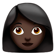 👩🏿 Emoji Mujer: Tono De Piel Oscuro en Apple iOS 10.2.