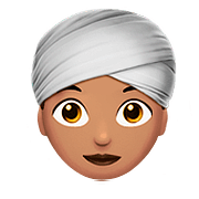 👳🏽‍♀️ Emoji Mulher Com Turbante: Pele Morena na Apple iOS 10.2.